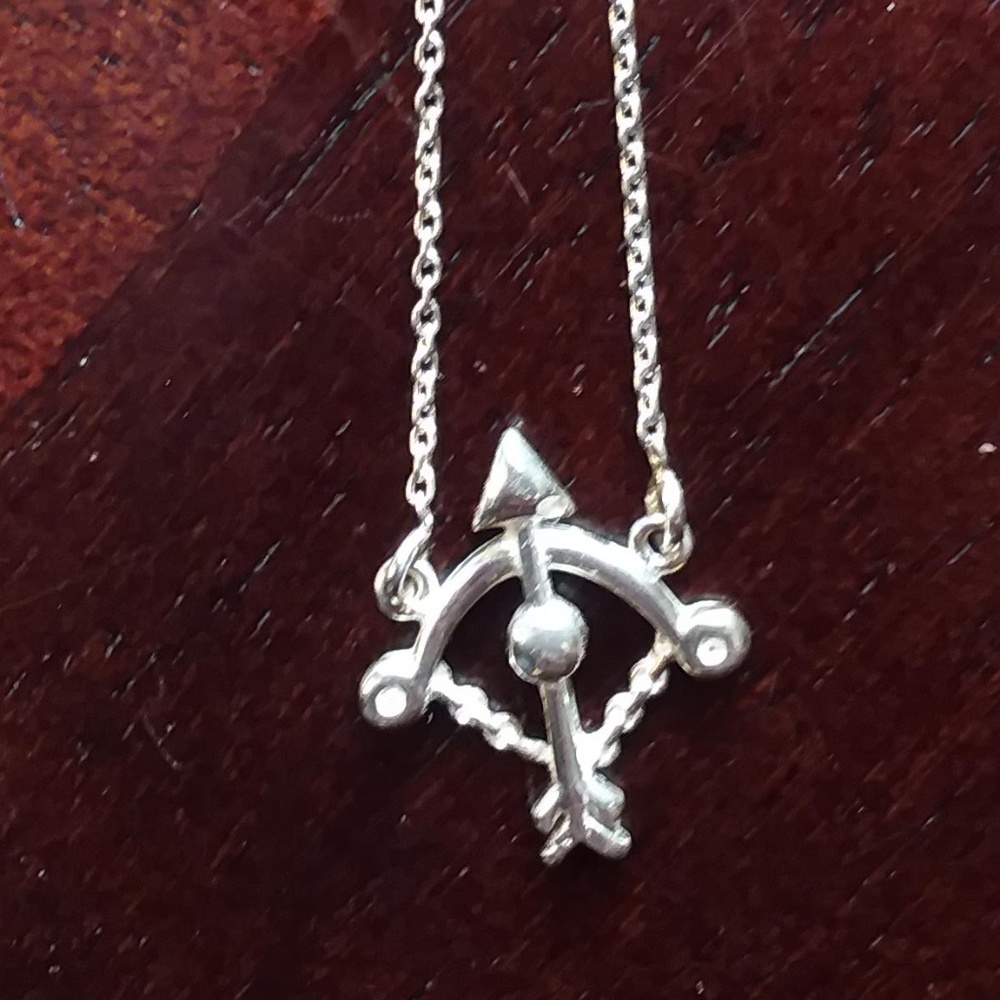 Bow and Arrow Sterling Silver Necklace
